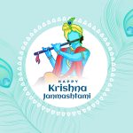 beautiful shree krishna janmashtami festival card design