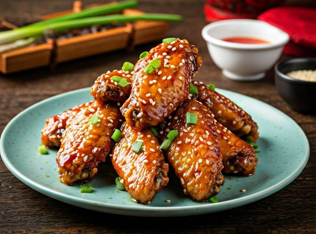 Sticky Chinese-Style Chicken Wings