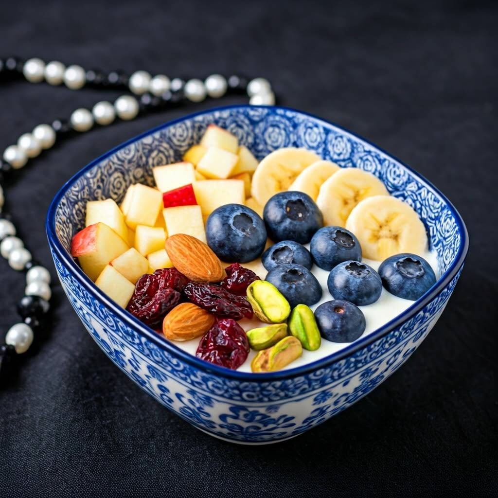 Start your day with a healthy and satisfying bowl of Oats Porridge with Fruits and Nuts. This wholesome recipe combines creamy rolled oats cooked in milk or water, topped with a colorful variety of fresh fruits like bananas, berries, or apples.
