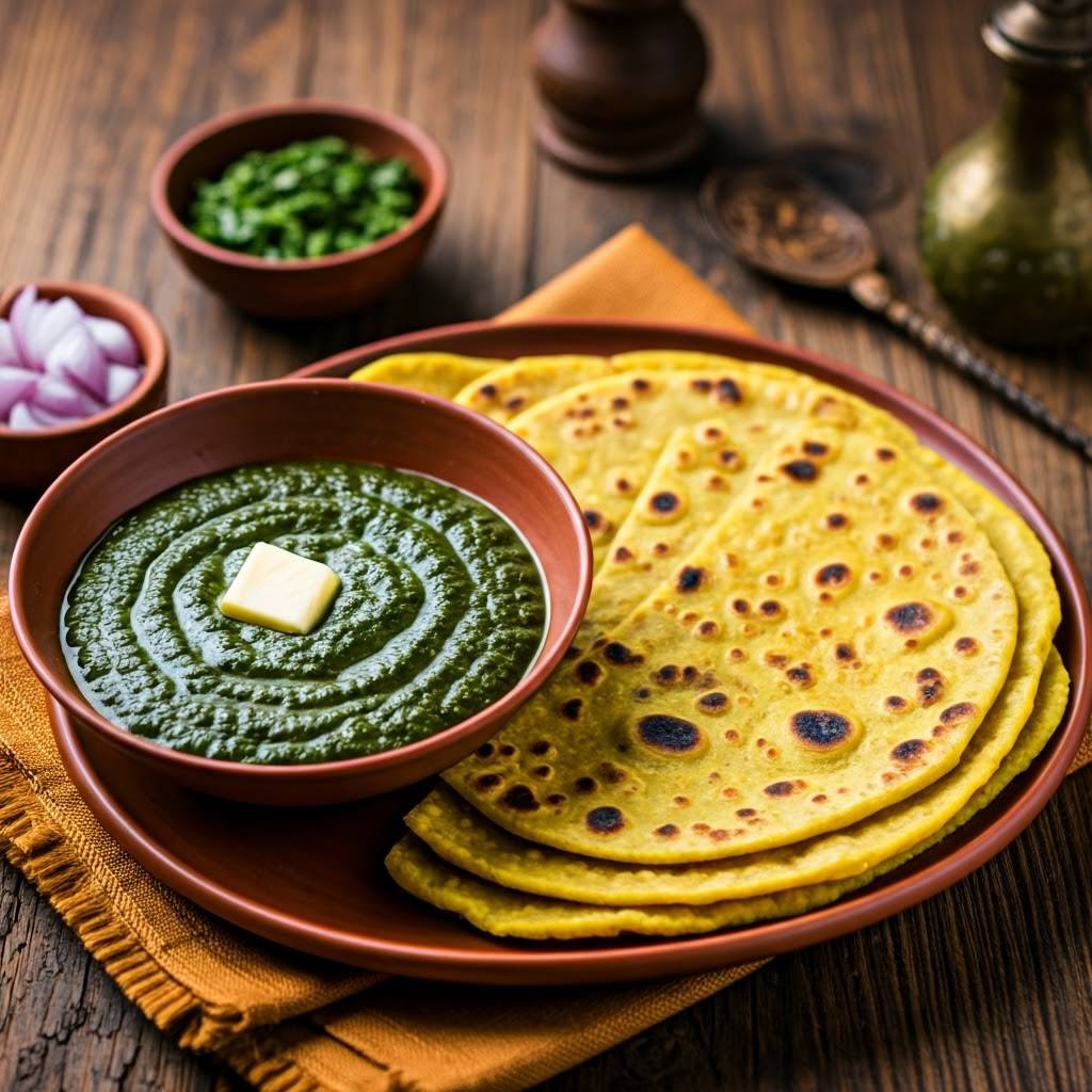 Saag with Makki di Roti