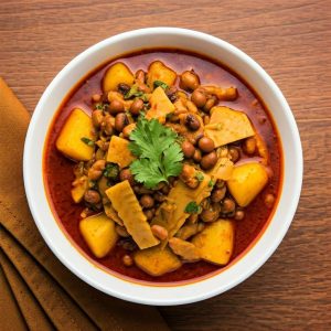 Tama Aloo curry with fermented bamboo shoots and potatoes, a traditional Nepali dish.