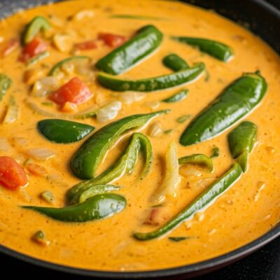 Ema Datshi Bhutanese chili and cheese stew served in a rustic bowl