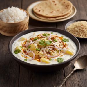 Nepali Chukauni – creamy yogurt-coated potato salad with spices and herbs